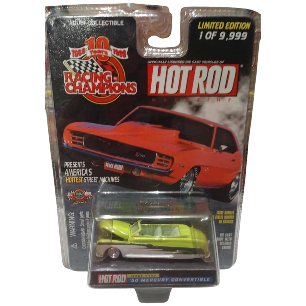 Racing Champions Hot Rod Magazine #140 1950 Green Mercury Convertible 1 of 9,999